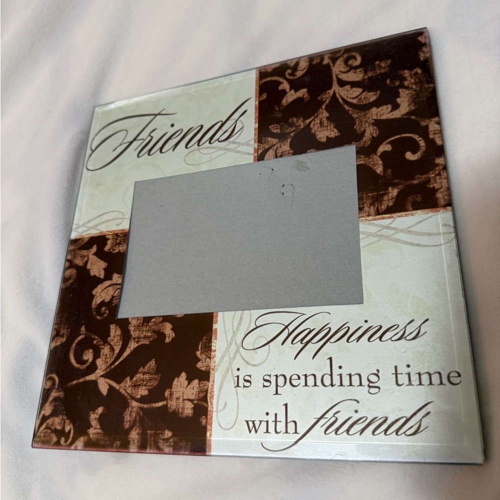 Brown and Cream Decorative Photo Frame Friends 3.5 x 5 Photo